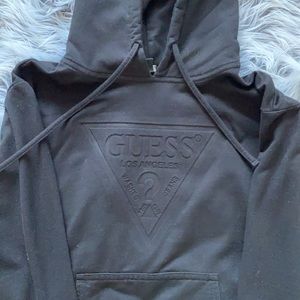 GUESS Embossed Logo Hoodie